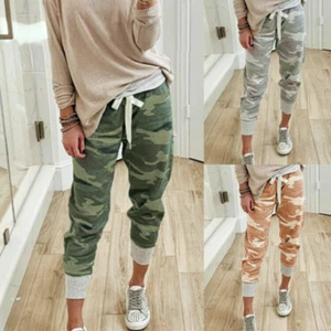 Women Drawstring Jogger Pants Sweatpants Bottoms Elastic Waist Long Trousers - Picture 1 of 8