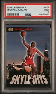 1993 UPPER DECK MICHAEL JORDAN SKYLIGHTS #466 PSA 9 MINT ICONIC CARD