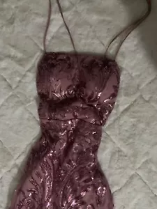 Windsor Dusty Rose Full-Length Prom Dress Mint Condition - Picture 1 of 2