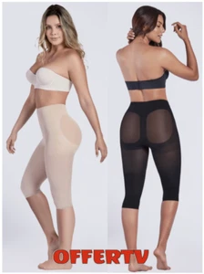 THERMAL BUTT LIFT CAPRI PANTY SHAPER PANTS SEAMLESS SHAPEWEAR CONTROL LEGGINGS - Picture 1 of 7