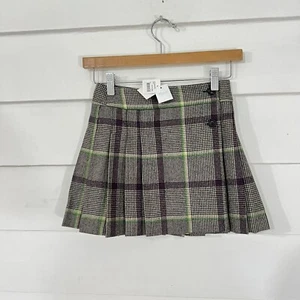 NWT Bonpoint Girl's Jupe Telissa Skirt Plaid Mini 100% WOOL 10 years $400 NEW - Picture 1 of 16