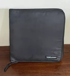 Case Logic 96 Slot CD DVD Game Disc Zip-Up Binder Storage Case Black Used - Picture 1 of 4