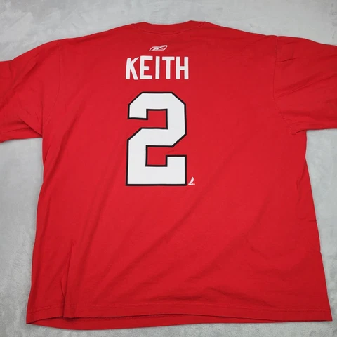 Chicago Blackhawks Shirt Adult XXL Red NHL Hockey Team Duncan Keith Jersey Adult Cover