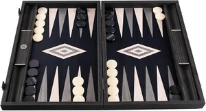 Luxury Manopoulos Grey Vavona Backgammon Set - Handmade in Greece, 48 x 60cm - Picture 1 of 7