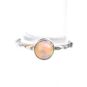 Genuine Opal Ring Natural Ethiopian opal Ring 925 Sterling Silver Opal-OPL003 - Picture 1 of 4