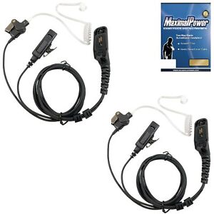 2 Earpiece Headset for MOTOROLA XPR7550e XPR6350 XPR6550 XPR7550 APX4000 6000