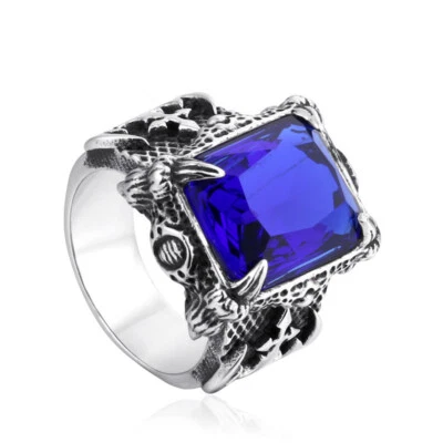 Stainless Steel Mens Womens Berserker CZ Stone Ring For Men Size 7-13 - Image 1 of 4