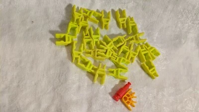 25 Micro K'nex Classic To Micro Reducer Clip Yellow +more Replacement Pt# 841800 - Изображение 1 из 2