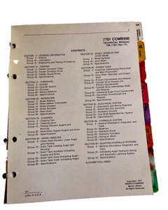 John Deere 7701 Mähdrescher TM1180 Technisches Handbuch Buch - Bild 1 von 8