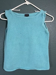 MICHAEL KORS SZ S  teal blue Thick Pullover Sweater Vest sleeveless  - Picture 1 of 11