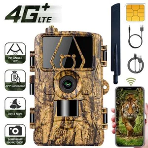 8K 60MP 4G LTE Wireless Cellular Trail Camera Wildlife Game with EU SIM Card UK - Picture 1 of 21