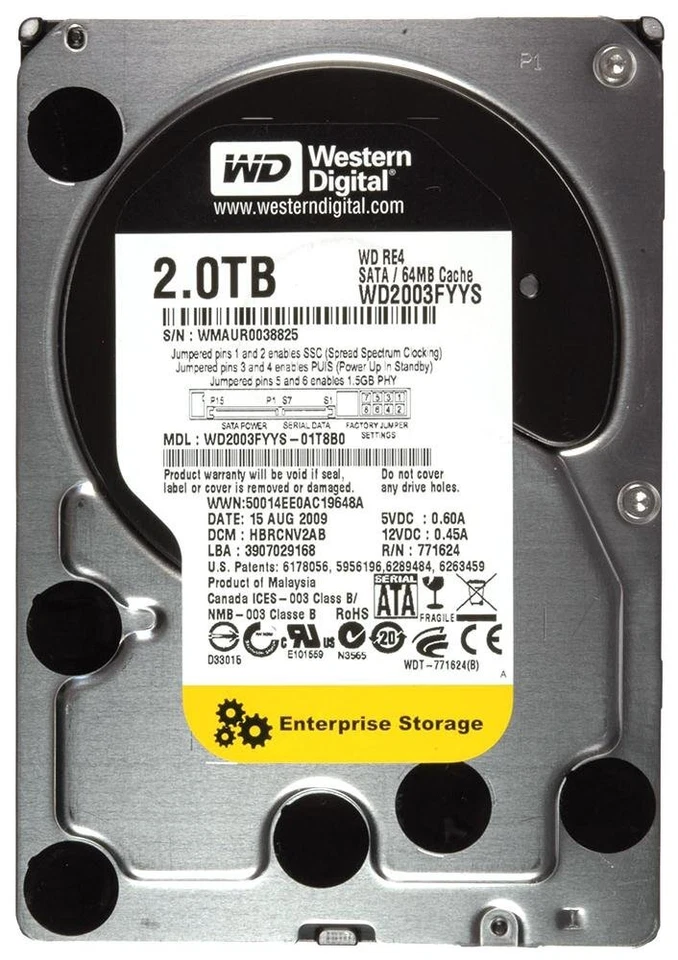 Western Digital WD2003FYYS Hard Drive - Image 1 of 1