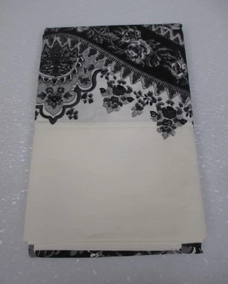 Vintage Ralph Lauren GAZEBO Black Ivory Floral Rose 1 Standard Pillowcase - Image 1 of 4