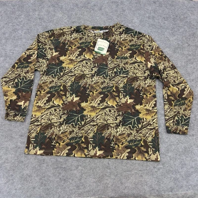 VINTAGE Michael Austin Shirt Mens 2XL Beige Camo Long Sleeve Rugged Wear Hunting - Image 1 of 4