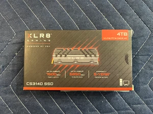 PNY XLR8 CS3140 4TB M.2 NVMe Gen4 x4 Internal Solid State Drive (SSD) Heatsink - Picture 1 of 2