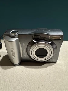 Canon Digital Camera PowerShot A40 2.0MP Silver w/ Case & Manuals Works - Picture 1 of 12