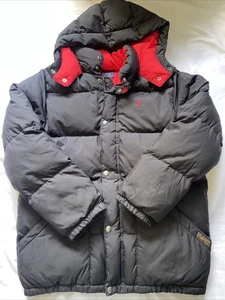 POLO RALPH LAUREN BLACK DOWN ZIPPER PUFFER COAT SKI BOYS SIZE LARGE (14-16) - Picture 1 of 24