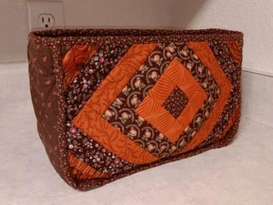 Quilted Grandma 1970s Chic Bag for Yarn & Crafting 11" x 6.5" Vtg Sewers Gift - Picture 1 of 8