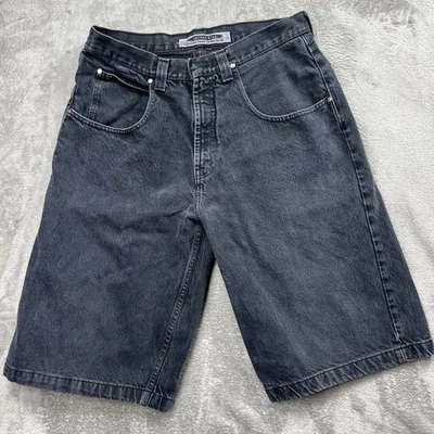 Vintage Anchor Blue Baggy Jean Short Men's Size 36 Charcoal Baggy Grunge Skater - Image 1 of 4