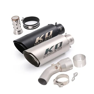 Slip On Exhaust Mid Link Pipe 51mm Muffler For Kawasaki Ninja 650 Z650 2023-2025 - Picture 1 of 8