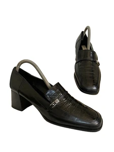Zapatos de salón Brighton Elisa Italia para mujer de cuero negro 9-1/2 M - Imagen 1 de 7