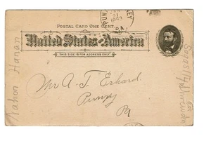 1891 U.S. POSTAL CARD 1c Blk on Buff GRANT An Early PC Sc#UX10 See Note - Picture 1 of 2