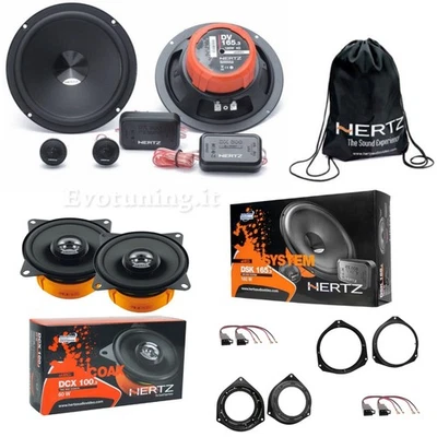 Kit 6 Casse Altoparlanti Hertz Anteriori Posteriori per Fiat Grande Punto +Zaino - Immagine 1 di 4