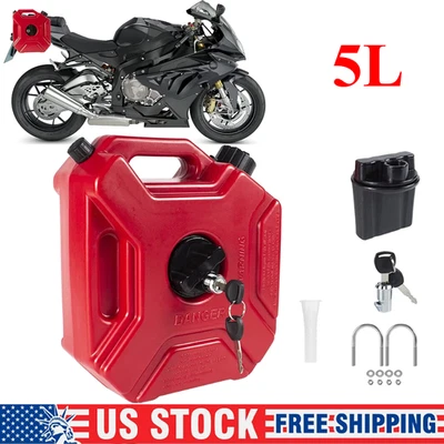 1.3 Gal Portable Gas Fuel Tank Petrol Storage Can For ATV UTV Motorcycle Car 5L - Image 1 of 4