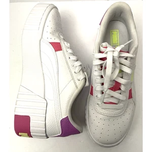 PUMA Cali Wedge Platform Sneaker Women's White Pink Purple Size 7.5 usa - Picture 1 of 12