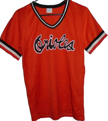 Camiseta Jersey Vintage Años 80 Baltimore Orioles Naranja Poliéster ProKnit Mediana Foto 1 de 3