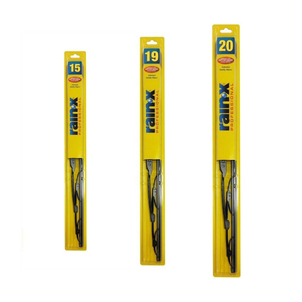 SET-R49RX30120-FR-J Rain-X Juego de 3 limpiaparabrisas con marco delantero y trasero Foto 1 de 4