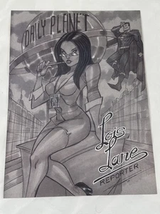  LOIS LANE - Impresión artística estilo cómic dibujado a mano 8X 10 - Imagen 1 de 5