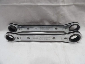Craftsman 5/8" X 3/4" & 11/16" x 7/8" Ratchet Wrenches Made in USA - Picture 1 of 10