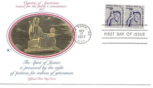 US Scott #1592, First Day Cover 11/17/77 New York Pair Petition - Picture 1 of 1