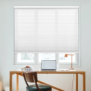 DEZ FURNITURES kabelloser 1,5" lichtfilternder Zellschirm 28" B x 60" H weiß - Bild 1 von 8