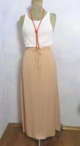Vila Long Skirt Maxirock size S/M Hell Lachsrosa hohe Taille langer Rock - Bild 1 von 6