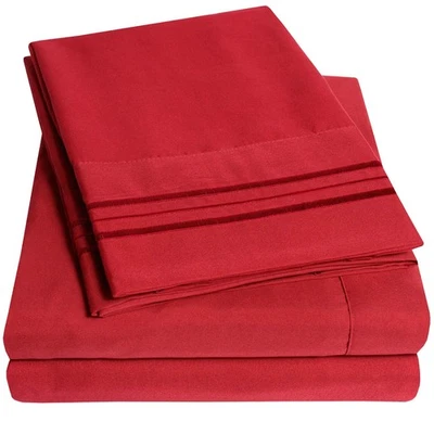1500 Supreme Collection Bed Sheet Set - Extra Soft, Elastic Corner Straps, De... - Image 1 of 4