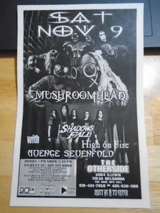SELTEN Mushroomhead Shadows Fall Avenged Sevenfold HoF KONZERT POSTER FLYER Schlaf - Bild 1 von 1