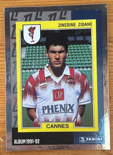 ZINEDINE ZIDANE Panini Foot 92 No.43 AS CANNES PSA 4 RARITÄT 90er WM/EM
