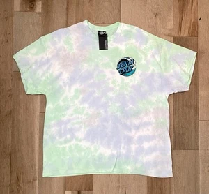 SANTA CRUZ Skateboards Tie-Dye SS Cotton T-Shirt Adult XXL 2XL Wave Dot NEW - Picture 1 of 9