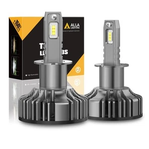 Alla Lighting H3 LED Fog Lights Bulbs DRL 6000K Xenon White Lamps - Picture 1 of 9