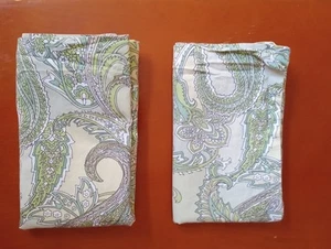 2 Ralph Lauren grüne Paisley Kissenbezüge, King Size, 100% Baumwolle - Bild 1 von 6