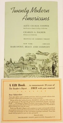 2 gráficos de anuncios de Harcourt Brace Book & Readers Digest Association de la década de 1940 Foto 1 de 4