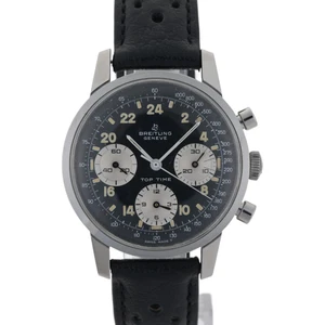 Breitling Top Time 810-24 Black Chronograph 38mm Manual Men's Watch - Picture 1 of 6