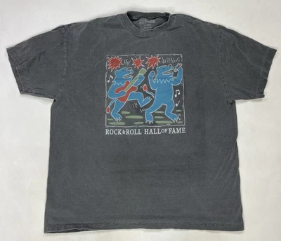 Camiseta gráfica del Salón de la Fama del Rock & Roll para hombre XL gris manga corta Cleveland Ohio Foto 1 de 4