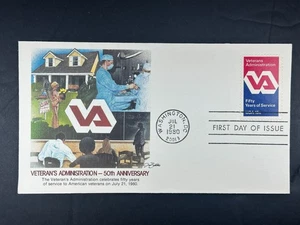 US FDC 1980 Veterans Administration 15c 50th Anniversary Color Cachet a662 - Picture 1 of 2