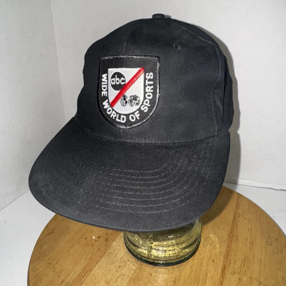 Sombrero de De Colección ABC Wide World of Sports Snapback Negro Deportista 100% Algodón Foto 1 de 4