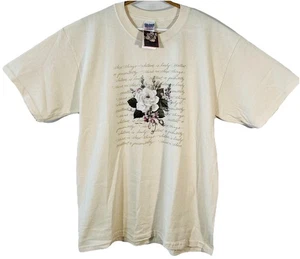 Camiseta Glynda Turley Floral Flores Obra de Arte Cita Biblia Gráfico Talla Grande De Colección - Imagen 1 de 11