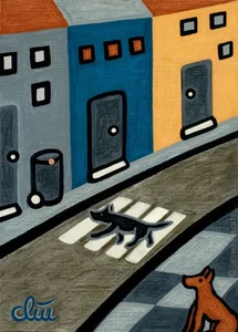 JACQUELINE DITT - Street Dogs A4 IMPRESIÓN n. pintura perros perro perro - Imagen 1 de 3