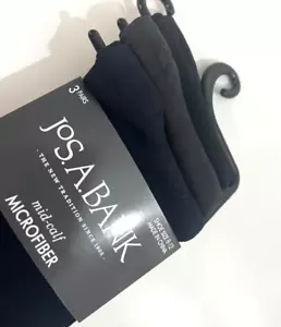 Calcetines de vestir 3 pares talla 8-12 microfibra media pantorrilla Jos.A.Bank azul marino/gris/negro $34 - Imagen 1 de 7